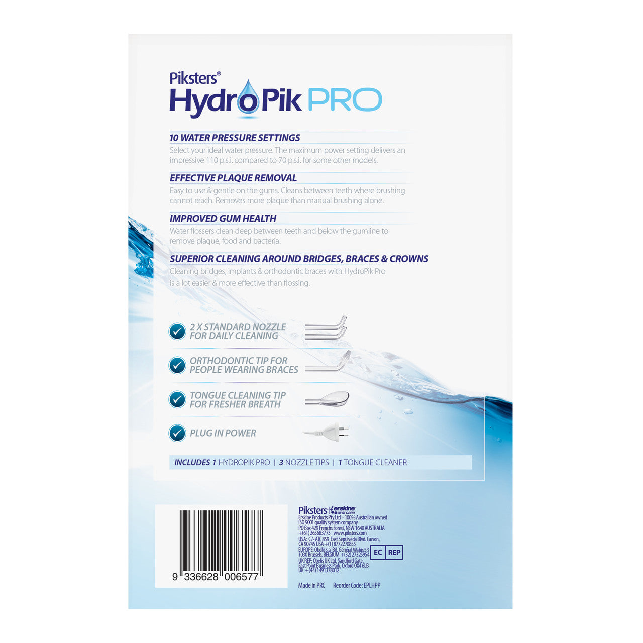 Piksters® Hydropik® Pro Water Flosser 水牙线专业版配牙套专用喷头